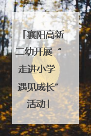 襄阳高新二幼开展“走进小学 遇见成长”活动
